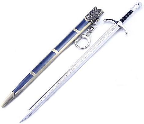 HHJBB Movie Games Jon Snow Longclaw Sword Weapon Metal Model Toys Keychain Gift Collection