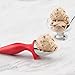 Tovolo Tilt Up Ice Cream Scoop, Ergonomically Balanced Handle, Chrome Plated, Dishwasher Safe, Candy Apple Red