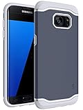Galaxy S7 Edge Case, LK [Armor Shield] Shock Absorbent Hard PC Cover + TPU Inner Hybrid Defender Case For Samsung Galaxy S7 Edge (Navy Blue)