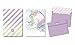 Unicorn Rainbow Birthday Invitations for Kids Party - 25 qty, DOUBLE SIDED Invites, Lavender Envelopes by Well Krafty