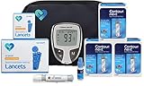 Contour NEXT Diabetes Testing Kit, 150 Count | Contour NEXT EZ Meter, 150 Contour NEXT Blood Glucose Test Strips, 150 Lancets, Lancing Device, Control Solution, Manual's, Log Book & Carry Case