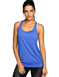 SYROKAN - Camiseta deportiva para mujer, para yoga, fitness y deportes
