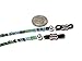 ATLanyards Peacock Eyeglass Holder with Black Grips - Seed Bead Holder for Glasses