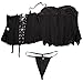 Alivila.Y Fashion Womens Vintage Sexy Overbust Bowknot Corset 8899-Black-XL
