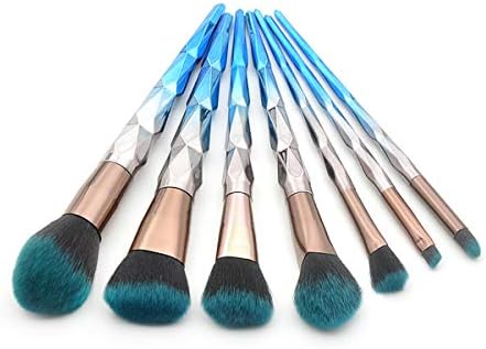 Everfavor Premium Makeup Brushes 7 Pieces Set Synthetic Foundation Powder Blending Blush Eye Shadows Face Makeup Tools Cosmetic Brushes Kit (Gorgeous- Blue)