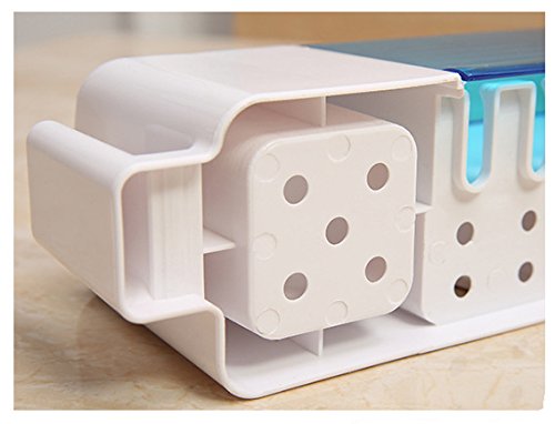 Home-organizer Tech Wall Mounted Toothbrush Holder Bathroom Storage Organizer Set Toothbrush Holder Mounted Dispenser Sets Tooth Brush Organizer and Bathroom Storage Organizer Set for 5 Brushes
