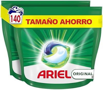 Detergente líquido multifuncional ariel em cápsulas/pastilhas, 70 lavagens, original, sabão 5 ações para uma limpeza brilhante a frio