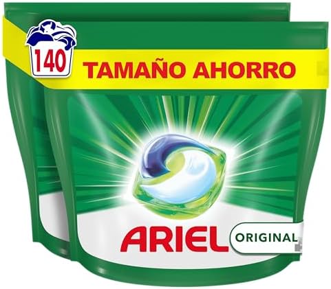 Detergente líquido multifuncional ariel em cápsulas/pastilhas, 70 lavagens, original, sabão 5 ações para uma limpeza brilhante a frio
