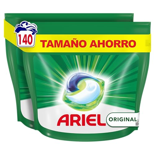 Todo En 1 PODS, Detergente Líquido Para Lavadora 140 Cápsulas Original Lavados, 5 Acciones, El embalaje puede variar