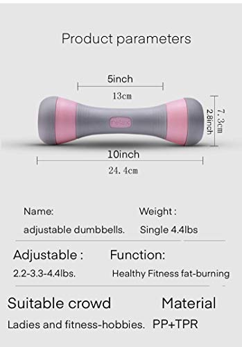 Adjustable-Dumbbells-Set-Weight-PairSet-of-2-Only-For-Women-5-Weight-Options-from-22-to-44-lbs-Non-Slip-Neoprene-Hand-Anti-Skidding-Dumbbells-for-Home-Workouts-Nice-looking-rubber-grip