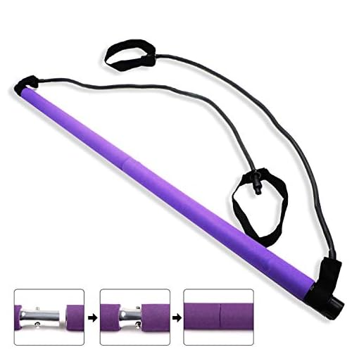 Artoflifer Exercise Resistance Band Yoga Pilates Bar Kit Portable Pilates Stick Muscle Toning Bar Home Gym Pilates with… - Image 7