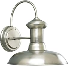 Progress Lighting P5722-81 1-Light Wall Lantern, Antique Nickel