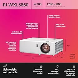 RICOH PJ WXL5860 Compact DLP Laser Projector