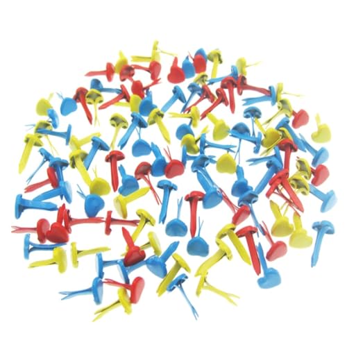 Gatuida 100pcs Heart Shaped Metal Paper Fasteners Scrapbooking Brads for Card Crafting DIY Embellishments and Decoration