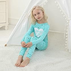 MyFav Girls' Comfy Sleepwear Hearts Shape Pajama