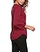 Zeagoo Women's Henley V Neck 3 4 Sleeve Cuffed Shirt Button Casual Loose Blouse Tops