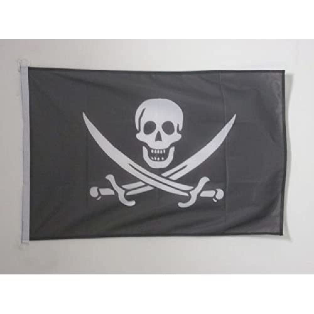 AZ FLAG - Pirate Jack Rackham Flag - 3x5 Ft - For Outdoor - Pirates Banner Knitted Polyester with Two Plastic Rings - Fade Resistant - Vivid Colors - 3' x 5' Feet - 150x90 Cm