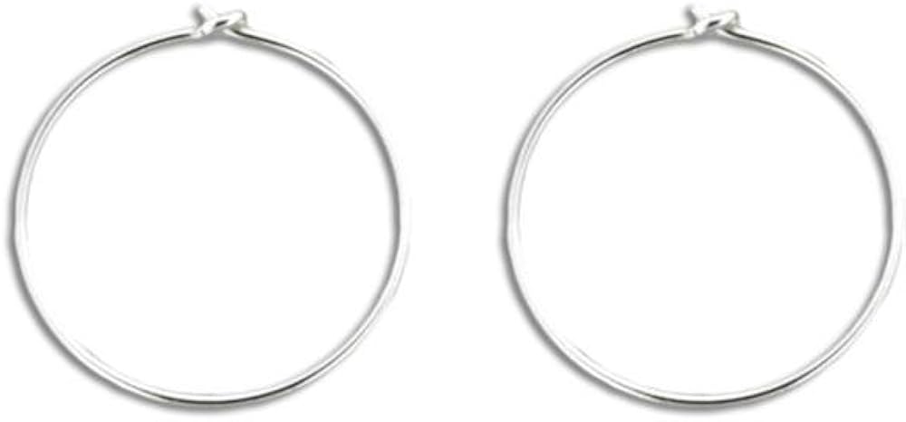 skinny silver hoops