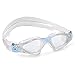 Aqua Sphere Kayenne Ladies Swimming Goggle with Clear Lens, Clear & Blue UV Protection Anti Fog Swim Goggles for Women