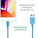 Short iPhone Cable, Spater 8-Inch USB Charging/Sync Mini Data Cable for iPhone x 8 7 7S 6 6S 5 5S 5C, iPad Mini, iPad Air, iPod Touch 5, iPod Nano (5 Packs) (Blue)