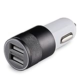 Car Charger - iCASEIT 4.8A / 24W 2-Port Quick Charge USB Car Charger Supports iPhone 7/7 Plus / 6s / 6s Plus / 5s, iPad, Galaxy S6 / S6 Edge / S5 / S4, Huawei, HTC & more with 5V input | GRAY