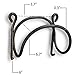 Wallniture Solid Wrought Iron Metal Towel Rack Holder - Wall Mount Rustic Home Decor - Bathroom Organizer Black Set of 3 (Curved Finish)