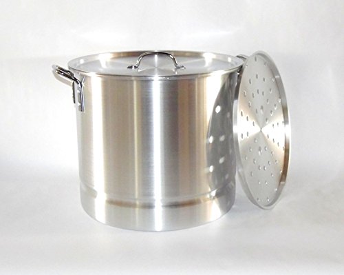 Click Here to See More Images 52 Qt/13 Gallons Steamer Stock Pot Premium Aluminum