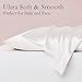 JOGJUE Silk Pillowcase for Hair and Skin 2 Pack 100% Mulberry Silk Bed Pillowcase Hypoallergenic Soft Breathable Both Sides Silk Pillow Case with Hidden Zipper, Standard Size Pillow Cases (White)