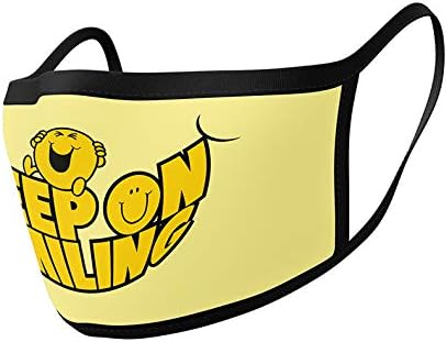 Pyramid International Mr Men (Mr Happy) Face Covering, Multi, Multi Colour, 20 x 15 x 4 cm; 30 Grams