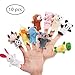 CARESHINE 10PCS Animals Finger Puppet Toy Plush Toys Kids Toy Elephant, Rabbit, Duck, Cow, Dog, Panda, Bear, Mouse, Frog, Hippos