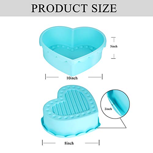 Heart-shaped Cake Pan Silicone Chocolate Baking Pan 10 inch Bundt Pan Nonstick DIY Cake Mold, Best Valentine's Gift