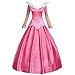 Angelaicos Womens Satin Princess Dress Halloween Cosplay Costume (M, Pink)