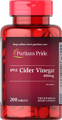 Puritan's Pride Apple Cider Vinegar 480 mg-200 Tablets