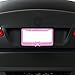 Bling Bling License Plate Frames -8 Row Pure Handmade Waterproof Glitter Rhinestones Crystal License Frames plate for Cars with 2 Holes with Screws Caps Set (2-Pack Pink Bow)