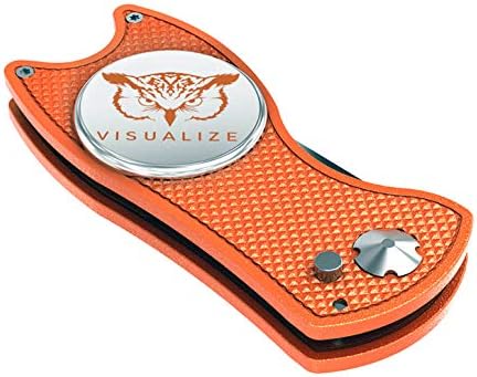 VISUALIZE Talon/Raptor Premium All-Metal Switchblade-Style Divot Repair Tools – Golf Accessories – Divot Tools with Owl Ball Marker (w + w/o Hat Clips) (Multiple Options) VISUALIZE Talon/Raptor Premium All-Metal Switchblade-Style Divot Repair Tools – Golf Accessories – Divot Tools with Owl Ball Marker (w + w/o Hat Clips) (Multiple Options)