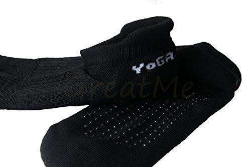 GreatMe Women's Yoga Socks Non Slip with Silicone Dot Free Size for Pilates Barre Sports Socks