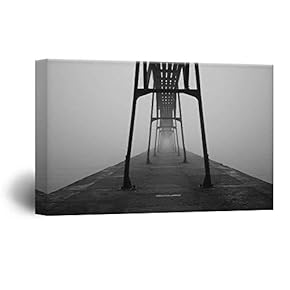 Canvas Wall Art - A Steel Structured Pier Viewed from Below - Giclee Print Gallery Wrap Modern Home Art Ready to Hang - 12" x 18"