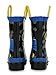 DC Comics Kids Boys' Batman Character Printed Waterproof Easy-On Rubber Rain Boots (Toddler/Little Kids)