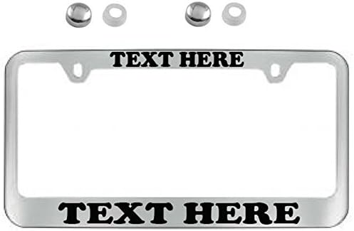 Vace Select Custom License Plate Frame Chrome Metal Frame with 2 Free Caps
