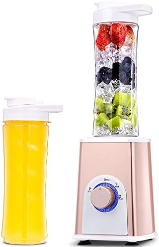 HUIFA Portable Juicer Mini Electric Household Three-speed Adjustment Double Cup Configuration 304 Stainless Steel Cutter Head Easy To Clean Champagne 38.5cm a (color : PINK, Size : 38.5cm)