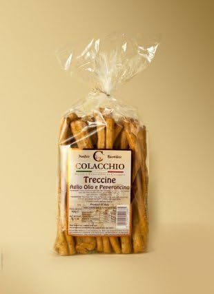 COLACCHIO Treccine garlic, olive oil and chilli 13.71 oz Home Made (PACK OF 2)