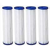 4 Pack- Polyester Pleated Sediment Water Filter 4.5" x 20" | 10 micron | SPF-45-2010
