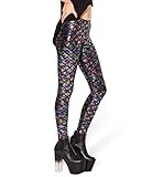 Fly Feeling Women's Mermaid Fish Scale Printing Full Length Leggings