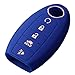 2Pcs Keyless4U Nissan 5 Buttons Silicone Key Fob Remote Cover Case Keyless Jacket Holder Protector for Nissan Altima Maxima Armada Murano Rogue Sedan Pathfinder (Black Blue)