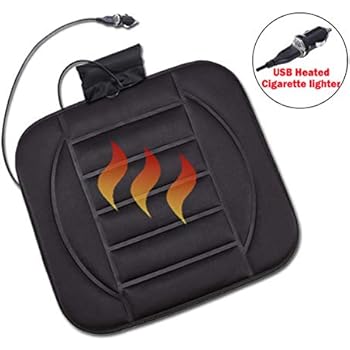 Big Hippo Heated Seat Cushion 12V Car Seat Cushions Cover Pad, Auto Seat Heating Protector Winter Warmer-USB Heated Pad Car Heated Seat Covers Universal for Car, Home, Office