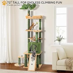 YITAHOME Tall Cat Tree Tower with Leaves for Indoor