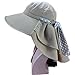 New Fashion Design Cotton Blend Women Wide Brim Uv Neck Protection Sun Hat Outdoor Hiking Fishing Cap