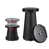 YIGSM Folding Stool Portable Retractable Camping Stool Lightweight Plastic Stool Kids Adults for Camping Hiking Travel Fishing Outdoors Indoors Max Load 330lbs
