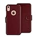 LUPA Legacy Compatible with iPhone XR Case Wallet, Card Holder, for Men and Women, Faux Leather Flip Case, Folio, Burgundy