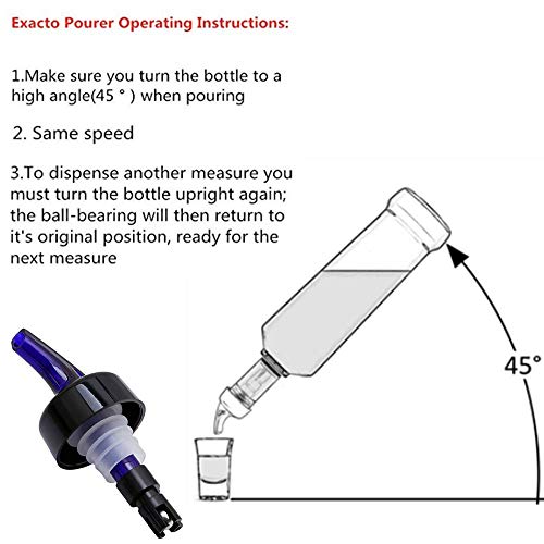 Automatic Measured Bottle Pourer - Quick Shot Spirit Measure Pourer Drinks Wine Cocktail Dispenser Home Bar Tools Pack of 4, 1 oz (30 mL) (purple)